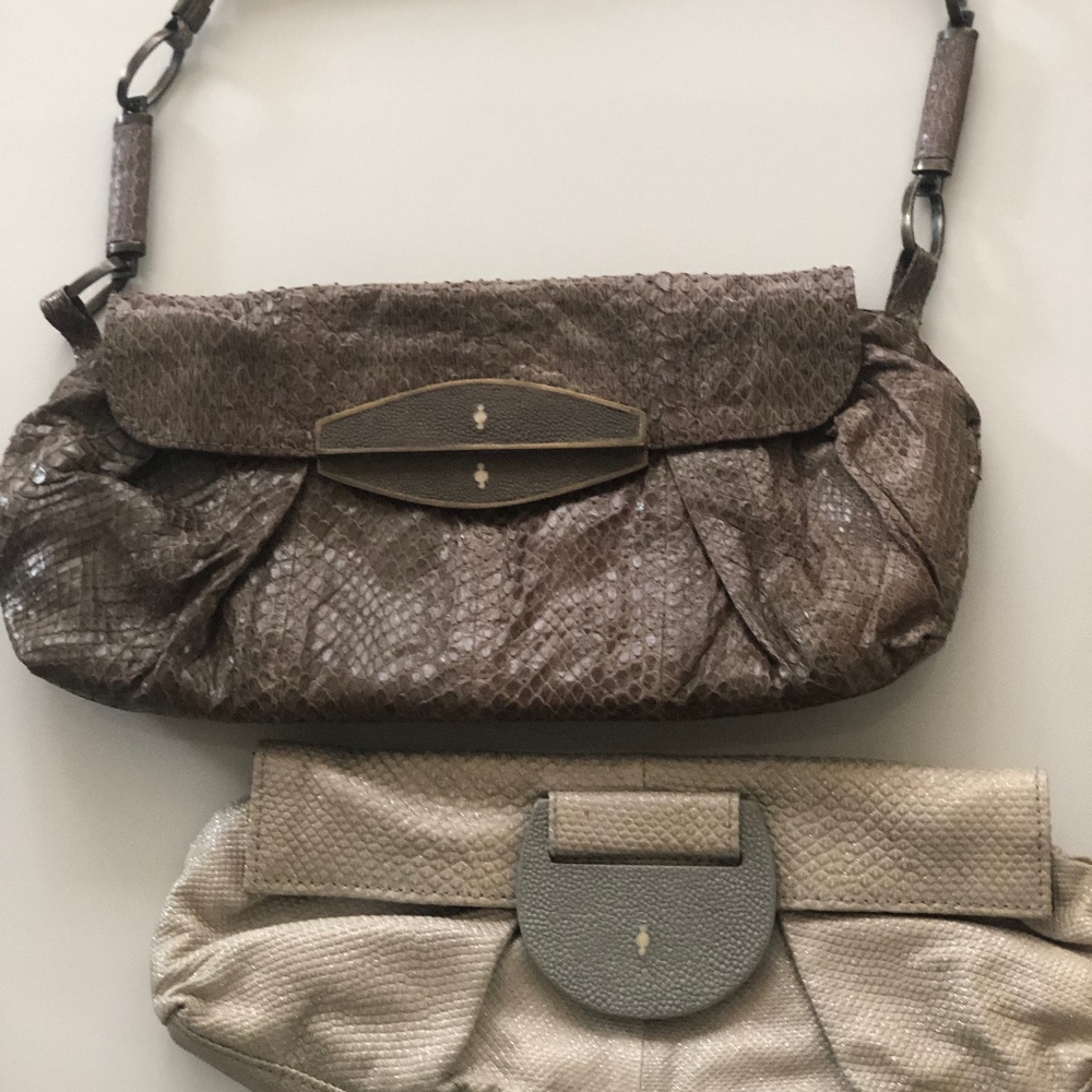 TWO R & Y Augousti Snakeskin  Handbags